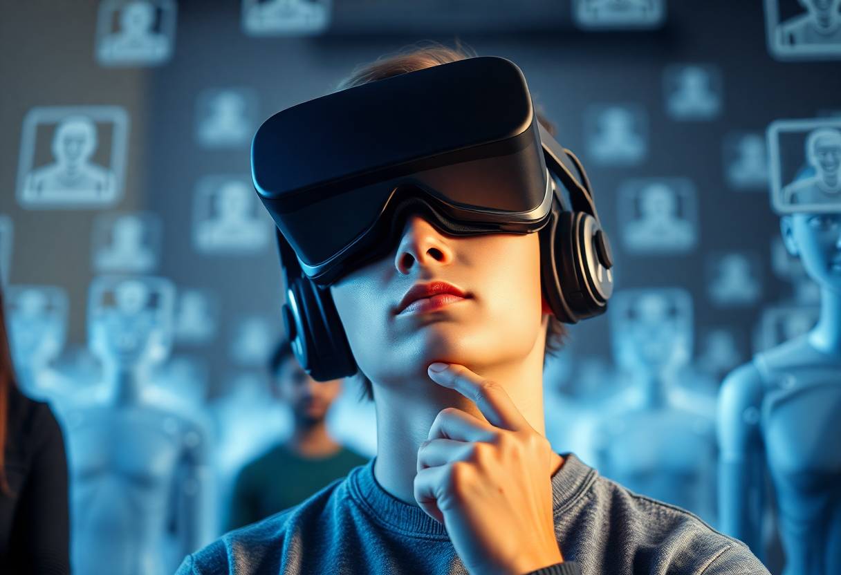 a_photo-realistic_image_of_a_student_wearing_a_vr_headset_deep_in_thought_surrounded_by_digital_avat_82d4f4fd-77a6-4dca-8aeb-13ee34431ed0